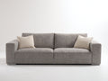 Sofás 2 plazas de tejido 190 x 92 x 78 cm - gris topo - diseño minimalista con brazos rectos