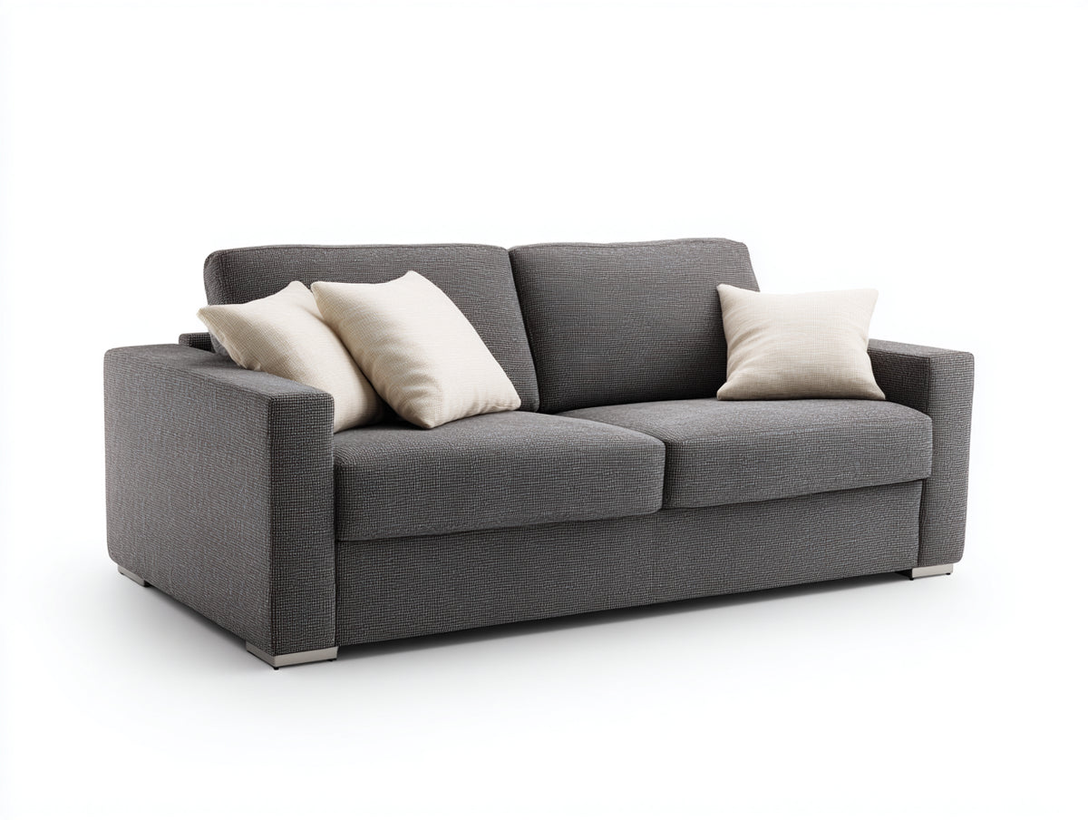 Sofás 2 plazas de tela 175 x 90 x 85 cm - Gris antracita - Asiento acolchado y diseño contemporáneo